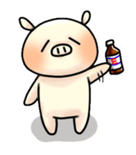 Sticker of Pig "Babu" sticker #12066392