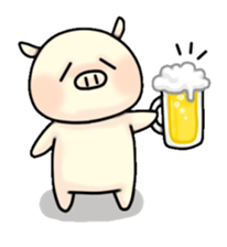 Sticker of Pig "Babu" sticker #12066394
