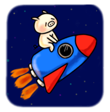 Sticker of Pig "Babu" sticker #12066400