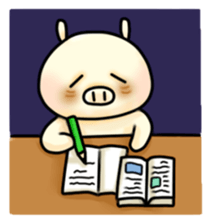 Sticker of Pig "Babu" sticker #12066401