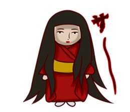Japanese horror doll sticker #12068243
