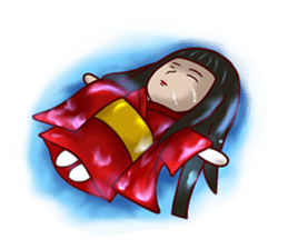 Japanese horror doll sticker #12068254