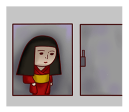 Japanese horror doll sticker #12068255