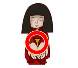 Japanese horror doll sticker #12068276