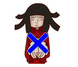 Japanese horror doll sticker #12068277