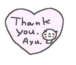 Name Ayu cute panda stickers! sticker #12071863