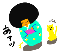 A girl in a kimono sticker #12072282