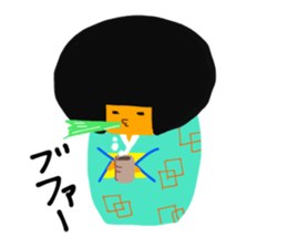 A girl in a kimono sticker #12072283