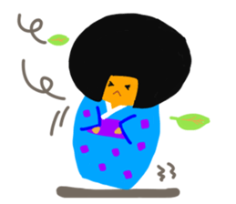 A girl in a kimono sticker #12072288