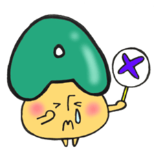 Blood type series Mr. A mushroom sticker #12072340