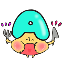 Blood type series Mr. A mushroom sticker #12072342