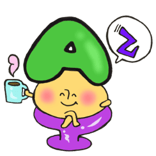 Blood type series Mr. A mushroom sticker #12072357