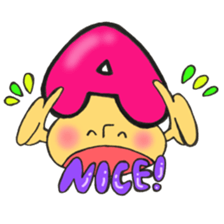 Blood type series Mr. A mushroom sticker #12072366