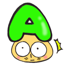 Blood type series Mr. A mushroom sticker #12072370