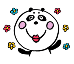 Funny eyebrows Panda sticker #12072974