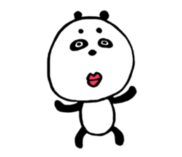 Funny eyebrows Panda sticker #12072975