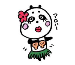 Funny eyebrows Panda sticker #12072976