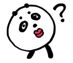 Funny eyebrows Panda sticker #12072980
