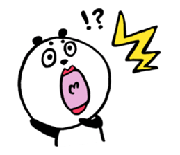 Funny eyebrows Panda sticker #12072981
