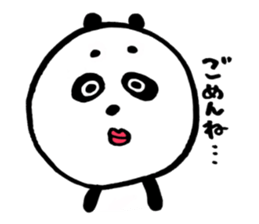 Funny eyebrows Panda sticker #12072983