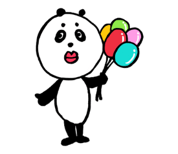 Funny eyebrows Panda sticker #12072985