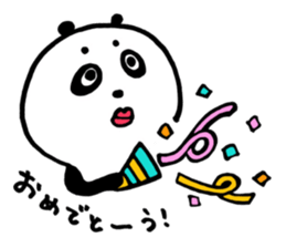 Funny eyebrows Panda sticker #12072987