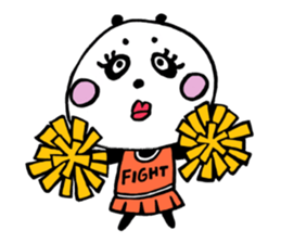 Funny eyebrows Panda sticker #12072989