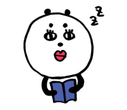 Funny eyebrows Panda sticker #12072990