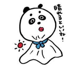 Funny eyebrows Panda sticker #12072991
