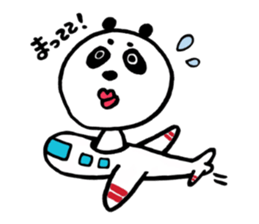 Funny eyebrows Panda sticker #12072992