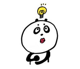 Funny eyebrows Panda sticker #12072994