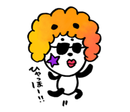 Funny eyebrows Panda sticker #12072999