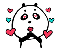 Funny eyebrows Panda sticker #12073000