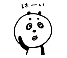 Funny eyebrows Panda sticker #12073001