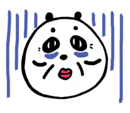 Funny eyebrows Panda sticker #12073002