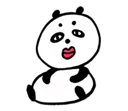 Funny eyebrows Panda sticker #12073003