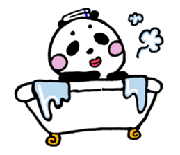 Funny eyebrows Panda sticker #12073005