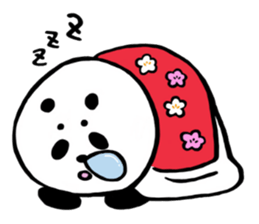 Funny eyebrows Panda sticker #12073009