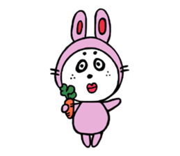 Funny eyebrows Panda sticker #12073011