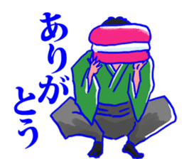 Behind the scenes in sumo wrestling sticker #12074078