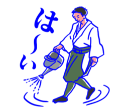 Behind the scenes in sumo wrestling sticker #12074090