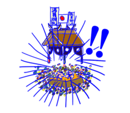 Behind the scenes in sumo wrestling sticker #12074110