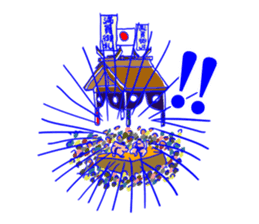 Behind the scenes in sumo wrestling sticker #12074110