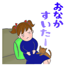 cat and girl part7 sticker #12074940