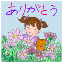 cat and girl part7 sticker #12074946