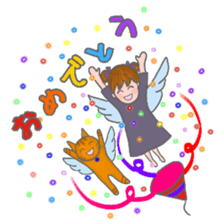 cat and girl part7 sticker #12074970