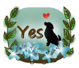 Cute animals silhouette sticker sticker #12075437
