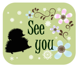 Cute animals silhouette sticker sticker #12075451