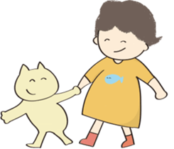human and cat sticker #12075699