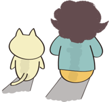 human and cat sticker #12075710